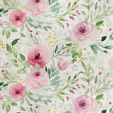 Royal Samt Stoff Polyester Zum Nähen - Motiv Blumen - RDX2797