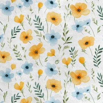 Royal Samt Stoff Polyester Zum Nähen - Motiv Blumen - RDX2704