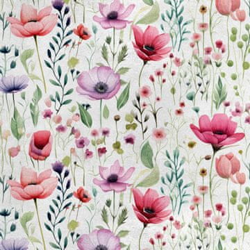 Royal Samt Stoff Polyester Zum Nähen - Motiv Blumen - RDX2879