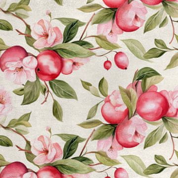 Royal Samt Stoff Polyester Zum Nähen - Motiv Obst - RDX2572