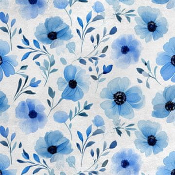 Royal Samt Stoff Polyester Zum Nähen - Motiv Blumen - RDX2902