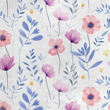 Royal Samt Stoff Polyester Zum Nähen - Motiv Blumen - RDX2989