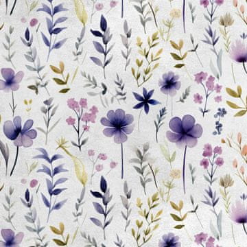 Royal Samt Stoff Polyester Zum Nähen - Motiv Blumen - RDX2946