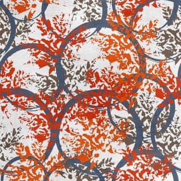 Royal Samt Stoff Polyester Zum Nähen - Motiv Herbstblatt Druck