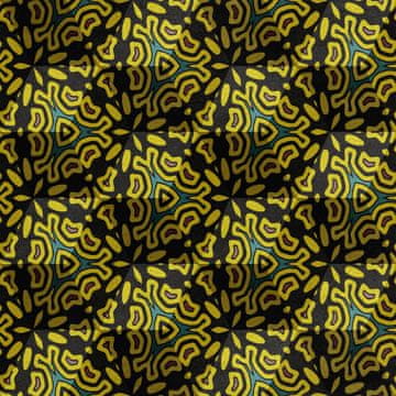Royal Samt Stoff Polyester Zum Nähen - Motiv Geometrische Verzierung 2