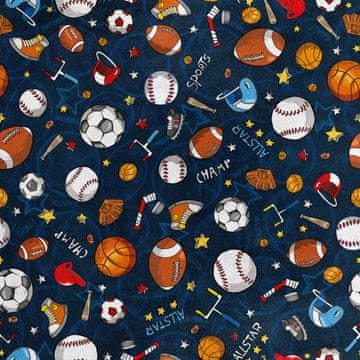 Royal Samt Stoff Polyester Zum Nähen - Motiv Bälle für das Spiel