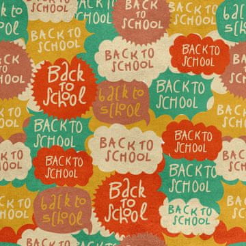 Royal Samt Stoff Polyester Zum Nähen - Motiv Back to School