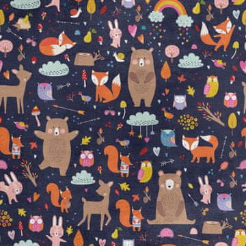 Royal Samt Stoff Polyester Zum Nähen - Motiv wilde Tiere