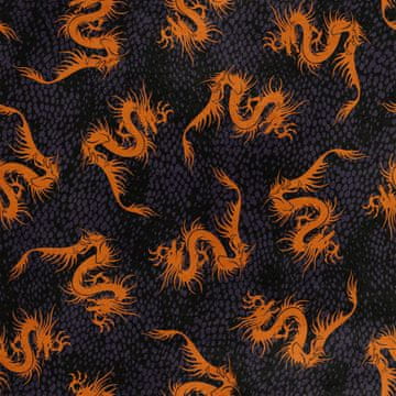 Royal Samt Stoff Polyester Zum Nähen - Motiv Drachen