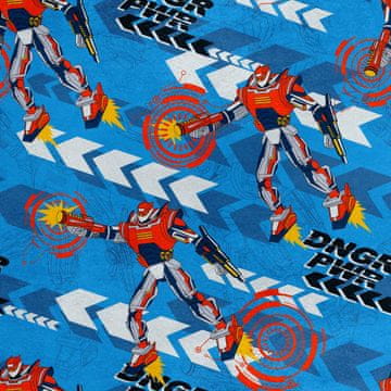 Royal Samt Stoff Polyester Zum Nähen - Motiv kämpfender Roboter