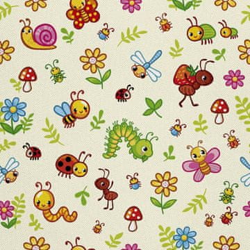 VANJSKI DEKOSTOFFE OXFORD - Motiv Bunte Würmer
