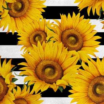 Royal Samt Stoff Polyester Zum Nähen - Motiv Sonnenblumen 5