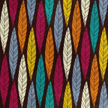 Royal Samt Stoff Polyester Zum Nähen - Motiv geometrisch Blätter