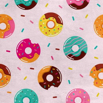 Royal Samt Stoff Polyester Zum Nähen - Motiv Donut mit Zuckerguss