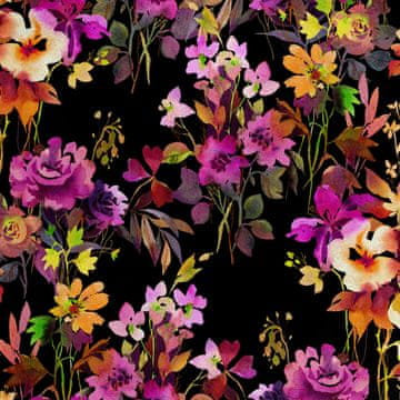 Royal Samt Stoff Polyester Zum Nähen - Motiv botanisches Muster