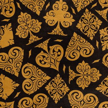 Royal Samt Stoff Polyester Zum Nähen - Motiv Geometric gold