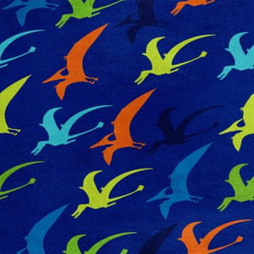 Royal Samt Stoff Polyester Zum Nähen - Motiv Pterodaktylus