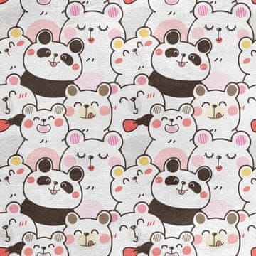 Royal Samt Stoff Polyester Zum Nähen - Motiv Pandas Bären