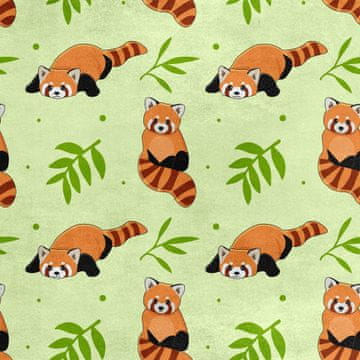 Royal Samt Stoff Polyester Zum Nähen - Motiv roter Panda