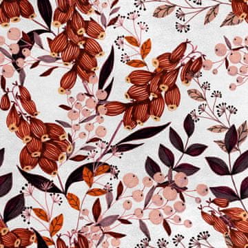 Royal Samt Stoff Polyester Zum Nähen - Motiv bemalte Blätter 2