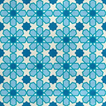Royal Samt Stoff Polyester Zum Nähen - Motiv geometrisches Arabisch