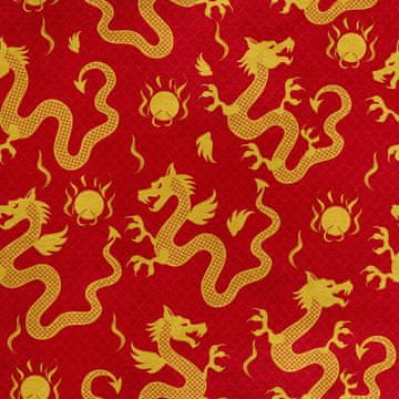 Royal Samt Stoff Polyester Zum Nähen - Motiv Asiatische Drachen