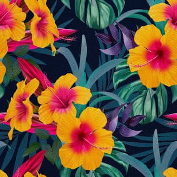 VANJSKI DEKOSTOFFE OXFORD - Motiv Gelber Hibiskus