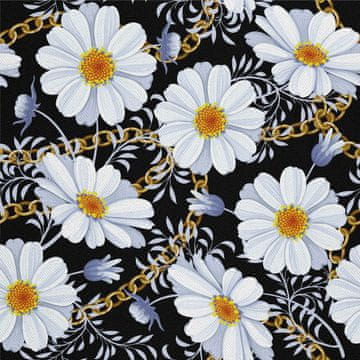 OUTDOOR DEKOSTOFFE OXFORD - Motiv Daisy mit einer Kette