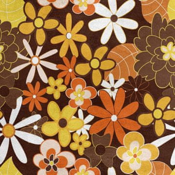 Royal Samt Stoff Polyester Zum Nähen - Motiv Blumen 3