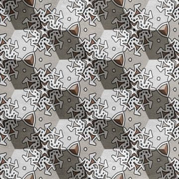 Royal Samt Stoff Polyester Zum Nähen - Motiv Geometrische Verzierung 6