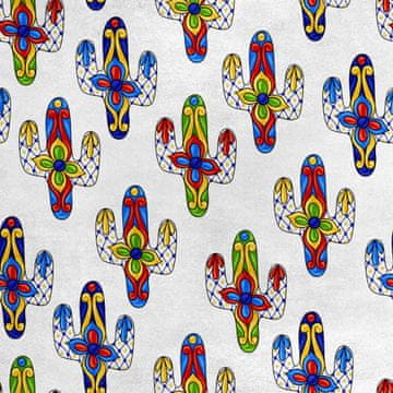 Royal Samt Stoff Polyester Zum Nähen - Motiv rebele Kakteen