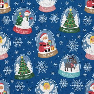 VANJSKI DEKOSTOFFE OXFORD - Motiv Weihnachtsschneekugeln