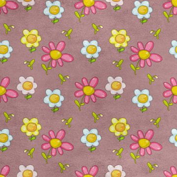Royal Samt Stoff Polyester Zum Nähen - Motiv Blumen 2