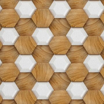 VANJSKI DEKOSTOFFE OXFORD - Motiv Holzfliesen