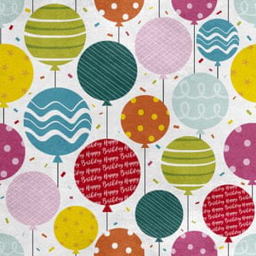 Royal Samt Stoff Polyester Zum Nähen - Motiv Gemusterte Luftballons