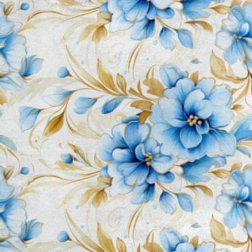 Royal Samt Stoff Polyester Zum Nähen - Motiv Blumen - RDX2496