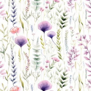 Royal Samt Stoff Polyester Zum Nähen - Motiv Blumen - RDX2532
