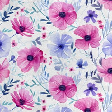 Royal Samt Stoff Polyester Zum Nähen - Motiv Blumen - RDX2621
