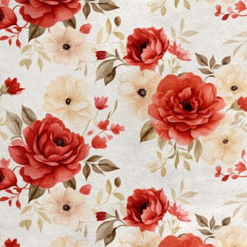 Royal Samt Stoff Polyester Zum Nähen - Motiv Blumen - RDX2305