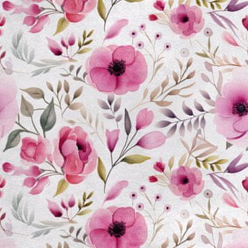 Royal Samt Stoff Polyester Zum Nähen - Motiv Blumen - RDX2210