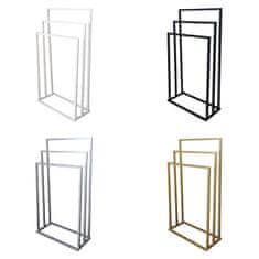 4Szpaki Moderni metalni stalak za ručnike s 3 kraka, loft, crni 005/W-16-3W-84C