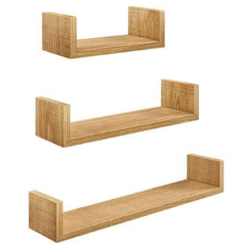 Polica medeno smeđa na zid za dnevnu sobu sobu BEGRYF 60x15x10