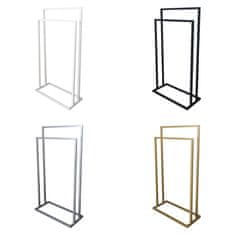 4Szpaki Moderni metalni stalak za ručnike s 2 kraka, loft zlatni 007/W-16-2W-84Z