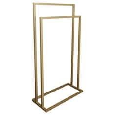 4Szpaki Moderni metalni stalak za ručnike s 2 kraka, loft zlatni 007/W-16-2W-84Z