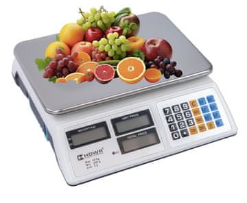 HD+ Elektronička vaga za trgovine do 40 kg, funkcija tare, pozadinsko osvjetljenje zaslona PRO S40