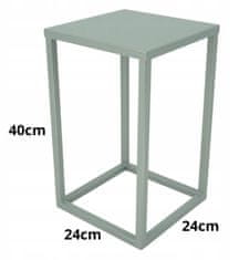 4Szpaki Moderni loft srebrni stalak za cvijeće SIMPLE 16 181/K-16-1P-40S