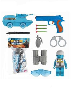 FED POLICIJSKI SET ZA DJECU - PRAVI POLICIJSKI HEROJI 11 DIJELOVA + FIGURA