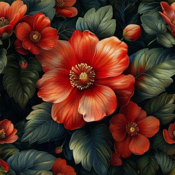 VANJSKI DEKOSTOFFE OXFORD - Motiv Blumen I DX5323