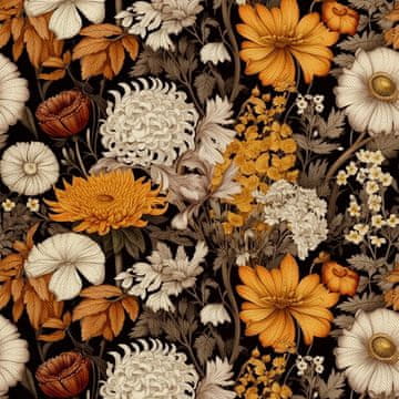 VANJSKI DEKOSTOFFE OXFORD - Motiv Blumen I DX5419
