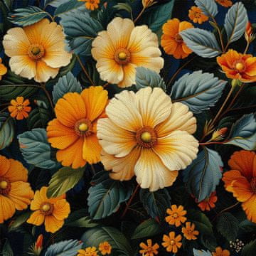 VANJSKI DEKOSTOFFE OXFORD - Motiv Blumen I DX5477
